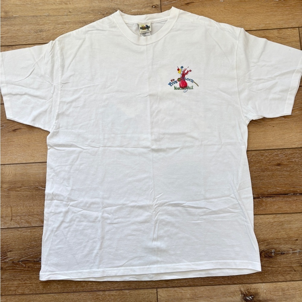 VTG Margaritaville It's Five O’Clock Somewhere Jimmy Buffett T-Shirt XL 2 Sided - Picture 2 of 16